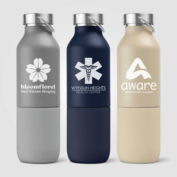 Freya Duo - 2-in-1 590 ml Recycling-Edelstahlflasche - Doppelwandig mit 325 ml Becher