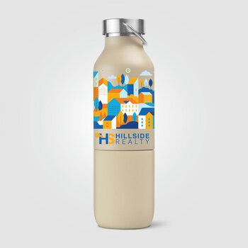 Freya Duo - 2-in-1 590 ml Recycling-Edelstahlflasche - Doppelwandig mit 325 ml Becher