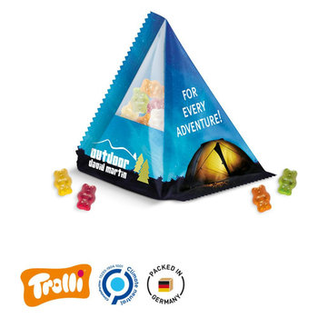 Fruchtgummi Tetraeder Folie, transparent Trolli Premium Bärchen, bunt gemischt