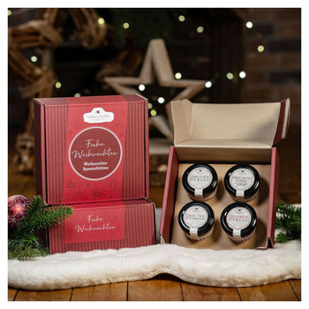 Geschenkkarton mit 4 Weihnachts-Spezialitäten im Glas