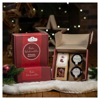 Geschenkkarton mit 2 x Gourmet Gewürzen und 1 x Faltschachtel 