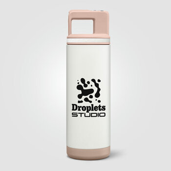 Grosche Alpine Trinkflasche mit abnehmbarem Trinkhhalm und Klappverschluss aus Edelstahl - 590 ml