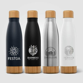 Ibiza Bamboo - 650 ml Edelstahlflasche - Doppelwandig