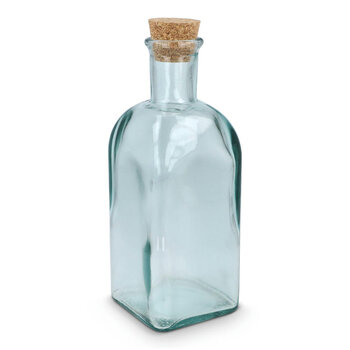 InSideOut Square Recycelte Glaswasserflasche ReuuZ mit Korkverschluss 500ml