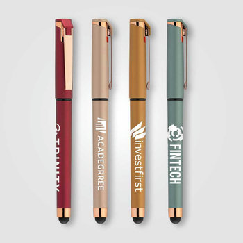 Islander Softy Roségold Designer Metallic Gelschreiber - m/Stylus
