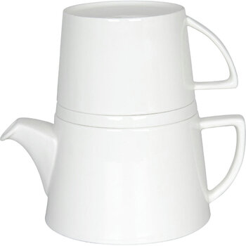 KÖNITZ Fine Bone Porzellan Teekanne KCB976 "Tea for You" mit Sieb, Deckel und Tasse