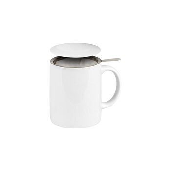 KÖNITZ Kaffeebecher KC2 mit Deckel und Sieb - Porzellan