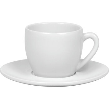 KÖNITZ Porzellan Becher / Tasse mit Untertasse Coffee Bar FOUR
