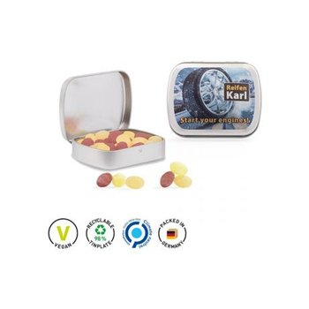 Klappdose Fruchtmix, Druck, blank