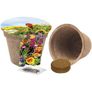 Kokos-Pflanztopf Blumenwiese