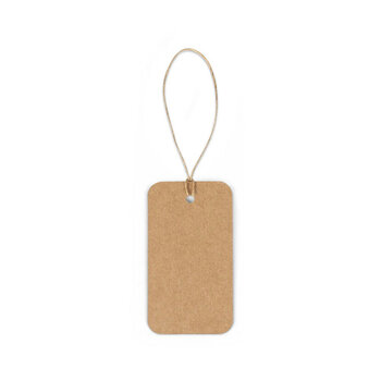 LABEL RECTANGULAR. Rechteckiges Etikett aus 100% Recyclingpapier (700 g/m²)