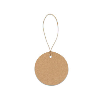 LABEL ROUND. Etikett aus 100 % Recyclingpapier (700 g/m²) in rundem Format