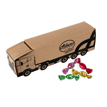 LKW aus Kraftpapier mit Metallic Sweets