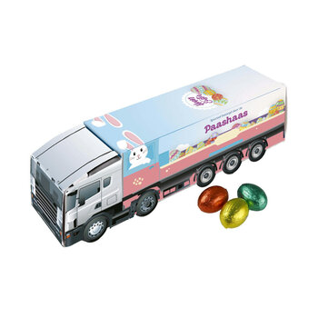 Lkw mit Osterschokolade