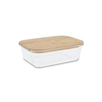 Lunchbox aus Glas mit Bambusdeckel