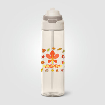Lynk Trinkflasche mit Trinkhalm und Klappverschluss einwandig aus rPET - 830 ml