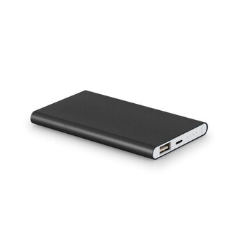 MARCET. Powerbank Slim 4\'000 mAh aus 70 % recyceltes ABS (70% rABS) und 30 % recyceltes Aluminium (30% rAL)