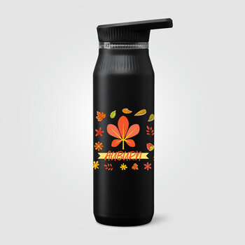 Majesty Edelstahl-Trinkflasche mit Doppelverschluss und Tragegriff - 750 ml