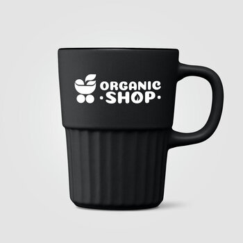 Majesty Keramiktasse mit geriffelter Oberfläche und mattem Finish - 445 ml