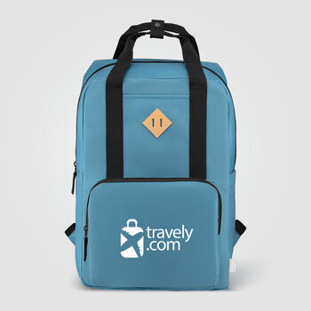 Majesty Laptop-Rucksack mit verstellbarem Gurt für 15-Zoll-Laptops aus 300D rPET - 16 L