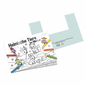 Malbuch Mini A7 - Heimische Tiere - Malbuch neutral