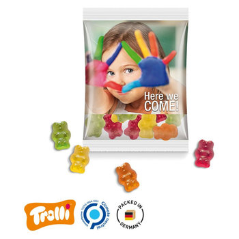 Maxitüte, 145x110mm Folie, transparent Trolli Premium Bärchen, bunt gemischt