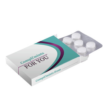 Medizinbox mit Blister 10 Stück Minze