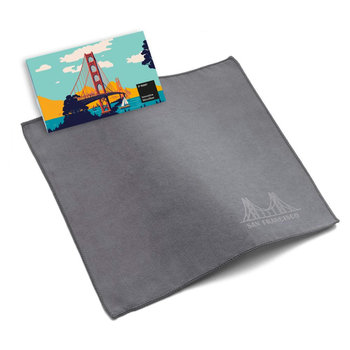 Microfaser-Prägetuch 20x20 cm im Papieretui, All-Inclusive-Paket