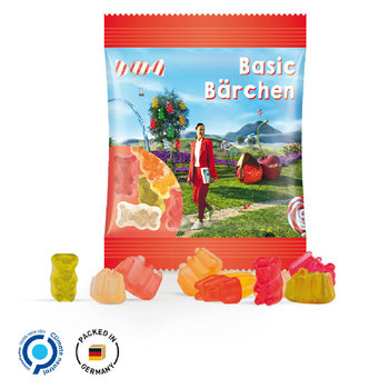Minitüte, 84x70mm Folie, transparent Basic Bärchen mini, Standard bunt gemischt
