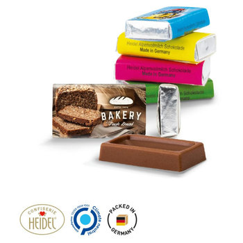 Napolitain aus weißem Papier Heidel Zartbitterschokolade