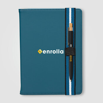 Newport rPET Chevron Refillable Journal Pen Set - A5