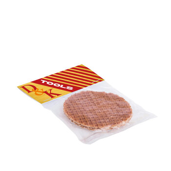 Niederländische Butterstroopwaffel mit Topkarte
