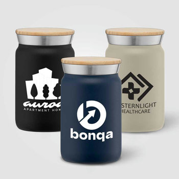 Nordic - 265 ml Edelstahlbecher - Kupferbeschichtet & Doppelwandig mit Bambus-Deckel