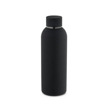 ODIN. Trinkflasche aus Edelstahl (36% recycelt) (550 mL) mit gummierter Oberfläche