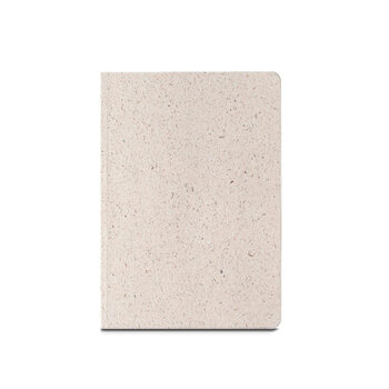 ORGANIC SEMI-RIGID. Notizbuch A5 mit semi-flexiblem Cover aus Elefantendung (80%)