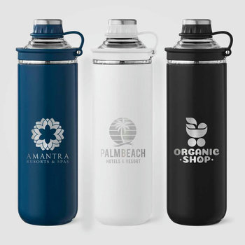 Oasis Recycling-Edelstahlflasche mit Verschluss-Griff - 680 ml 
