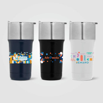 Optimus - 590 ml doppelwandiger Edelstahl-Thermobecher mit Keramik-Innenwand