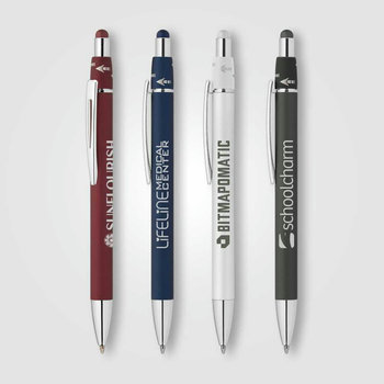 Orbit Spinner Verchromter Metallkugelschreiber mit Stylus