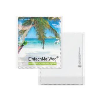 POLYCLEAN rPET Brillenputztuch 30x20 cm im Cellulosebeutel, All-Inclusive-Paket