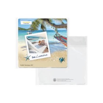 POLYCLEAN rPET Displaytuch 15x15 cm im Cellulosebeutel, All-Inclusive-Paket 