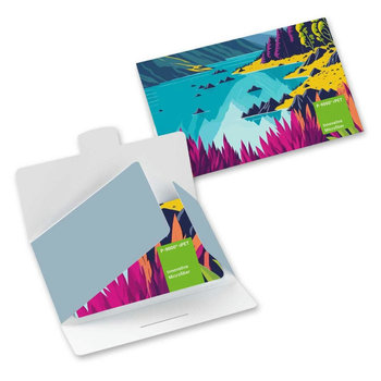 POLYCLEAN rPET Displaytuch 18x15 cm im Papieretui, All-Inclusive-Paket 
