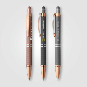 Phoenix Softy Roségold Metallic Kugelschreiber - m/Stylus