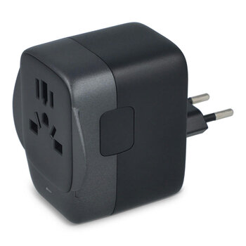  PowerPro Reiseadapter aus recyceltem Kunststoff
