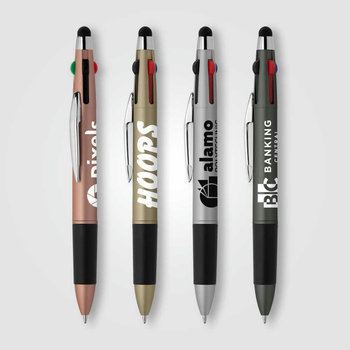 Quattro Softy Metallic Multi-Tinten Kugelschreiber - m/Stylus