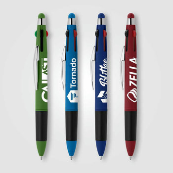Quattro Softy Multi-Tinten Kugelschreiber - m/Stylus