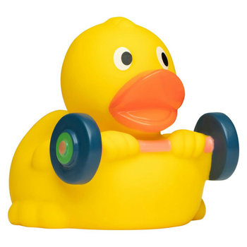 Quietsche-Ente Gewichtheber