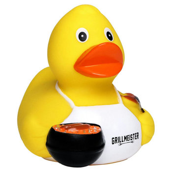 Quietsche-Ente Grillmeister mit Slogan Grillmeister