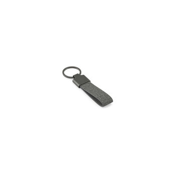RAVEN. Schlüsselanhänger, rechteckig, aus Metall und recyceltem Pet (30% recycelt)