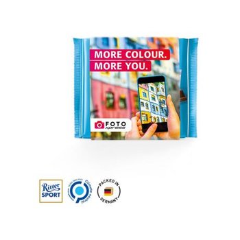 Ritter SPORT 100g mit Werbeschuber, Alpenmilch