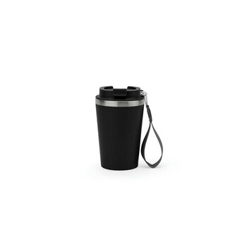 SPITZ. Reisebecher aus Edelstahl (90 % recycelt) und Außenwand aus PP mit matter Oberfläche 440 ml